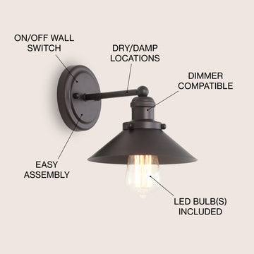 July Metal Shade Sconce